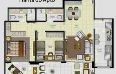 Imagem 12: Apt novo 2 Qts aceito depósito caução, com armários, na Av das Américas...