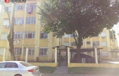 Imagem: O apartamento possui 1 Dormitório, 1 Banheiro, 1 Vaga na garagem