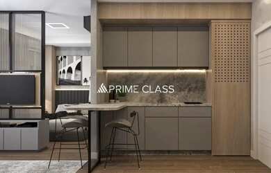 Imagem: O apartamento possui 1 Dormitório, 1 Banheiro, 1 Vaga na garagem