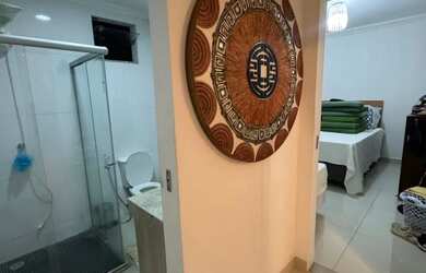 Imagem: A casa em condomínio possui 4 Dormitórios, 4 Banheiros, 3