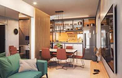 Imagem: O apartamento possui 2 Dormitórios, 2 Banheiros, 57m² de Área