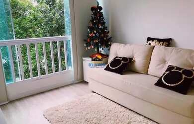 Imagem: O apartamento possui 1 Dormitório, 1 Banheiro, 1 Vaga na garagem