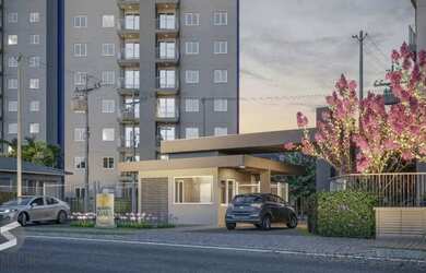 Imagem: O apartamento possui 2 Dormitórios, 1 Banheiro, 1 Vaga na garagem