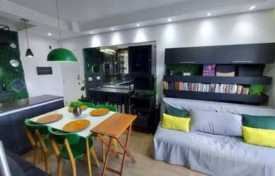 Imagem: O apartamento possui 2 Dormitórios, 1 Banheiro, 1 Vaga na garagem