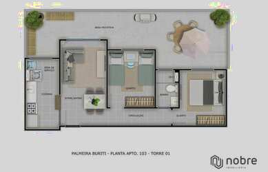 Imagem 16: Apartamento à venda, 43 m² por R$ 194.690,00 - Plano Diretor Sul - Palmas/TO