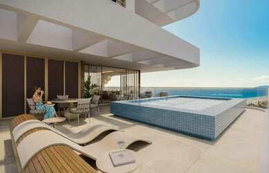 Imagem: O apartamento na cobertura possui 4 Dormitórios, 5 Banheiros