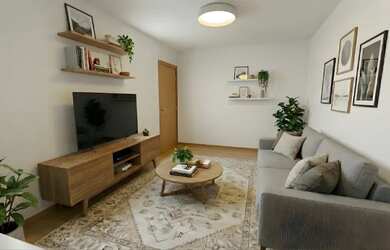 Imagem: O apartamento possui 2 Dormitórios, 1 Banheiro, 1 Vaga na garagem