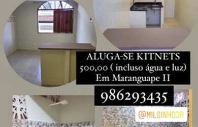 Imagem: A kitnet possui 1 Dormitório, 1 Banheiro e está localizado