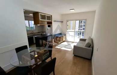 Imagem: O apartamento possui 1 Dormitório, 2 Banheiros, 1 Vaga na garagem