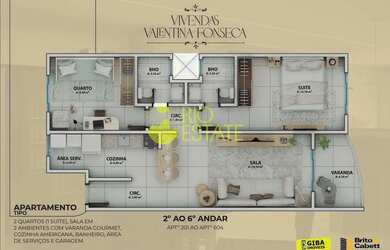 Imagem 6: Apartamentos 2 quartos SUÍTE , 70m2, Vivendas do Lago,Jd Belvedere -...