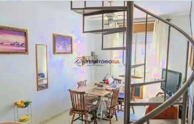 Imagem: O apartamento na cobertura possui 1 Dormitório, 2 Banheiros