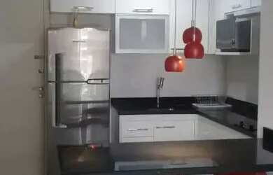 Imagem: O apartamento possui 1 Dormitório, 1 Banheiro, 1 Vaga na garagem