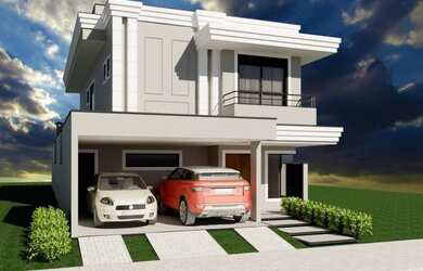 Imagem: A casa em condomínio possui 4 Dormitórios, 5 Banheiros, 2