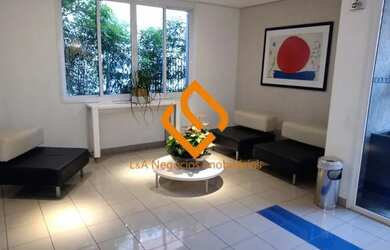 Imagem: O apartamento possui 1 Dormitório, 1 Banheiro, 1 Vaga na garagem