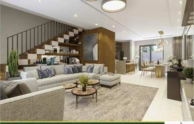 Imagem: A casa em condomínio possui 3 Dormitórios, 4 Banheiros, 2