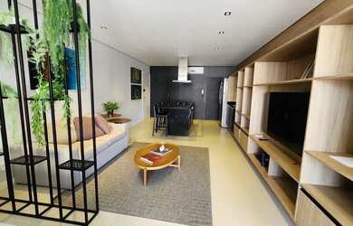 Imagem: O studio possui 1 Dormitório, 1 Banheiro, 1 Vaga na garagem