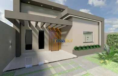 Imagem: A casa possui 3 Dormitórios, 1 Banheiro, 2 Vagas na garagem