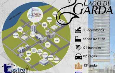 Imagem: O apartamento possui 3 Dormitórios, 3 Banheiros, 2 Vagas na