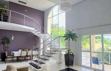 Imagem: A casa em condomínio possui 4 Dormitórios, 4 Banheiros, 5