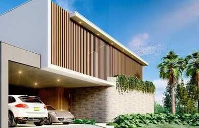 Imagem: A casa em condomínio possui 4 Dormitórios, 5 Banheiros, 4