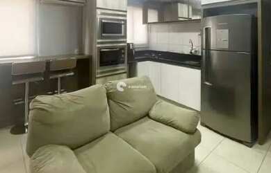 Imagem: O apartamento possui 1 Dormitório, 1 Banheiro, 1 Vaga na garagem