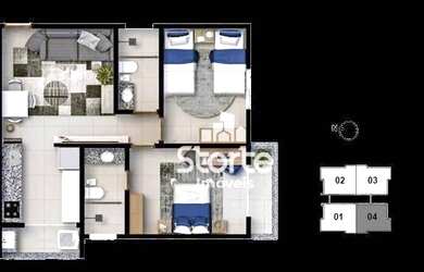 Imagem 9: Apartamentos com 2/4 à venda, 56m² e 57m² sendo a partir de R$ 331.000...