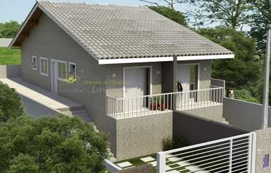 Imagem: A casa possui 2 Dormitórios, 1 Banheiro, 2 Vagas na garagem