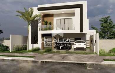 Imagem: A casa possui 3 Dormitórios, 3 Banheiros, 2 Vagas na garagem