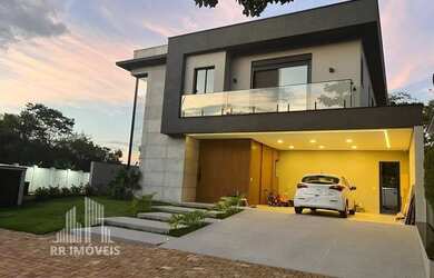 Imagem: A casa em condomínio possui 5 Dormitórios, 5 Banheiros, 4