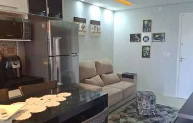 Imagem: O apartamento possui 1 Dormitório, 1 Banheiro, 1 Vaga na garagem