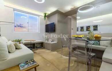 Imagem: O apartamento possui 1 Dormitório, 1 Banheiro, 1 Vaga na garagem