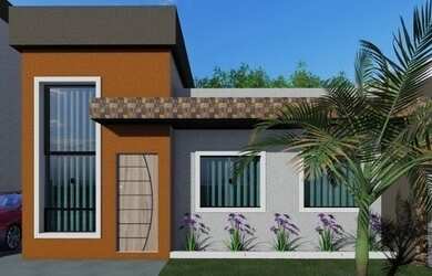 Imagem: A casa possui 3 Dormitórios, 2 Banheiros, 2 Vagas na garagem