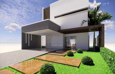 Imagem: A casa em condomínio à venda possui 4 Dormitórios, 4 Banheiros