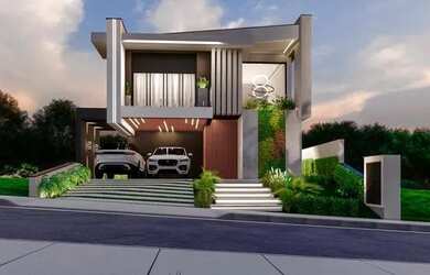 Imagem: A casa em condomínio possui 4 Dormitórios, 5 Banheiros, 4