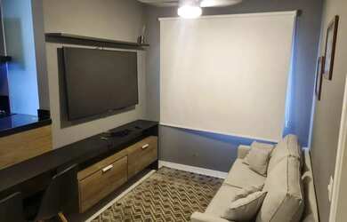 Imagem: O apartamento possui 1 Dormitório, 1 Banheiro, 1 Vaga na garagem