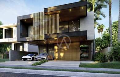 Imagem: A casa em condomínio possui 5 Dormitórios, 5 Banheiros e 800m²