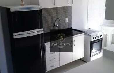 Imagem: O apartamento possui 1 Dormitório, 1 Banheiro, 1 Vaga na garagem