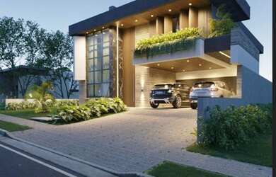 Imagem: A casa em condomínio possui 4 Dormitórios, 5 Banheiros, 4