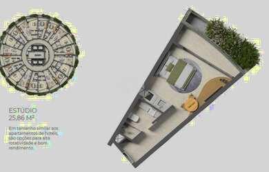 Imagem 2: Studios em Bento Gonçalves mobiliado para rentabilidade e patrimônio