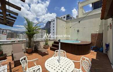 Imagem: O apartamento na cobertura possui 3 Dormitórios, 5 Banheiros