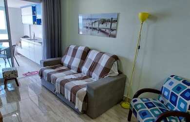 Imagem 3: APARTAMENTO 02 QUARTOS PÉ NA AREIA MOBILIADO FRENTE MAR VARANDA ENVIDRAÇADA EM MONGAGUÁ