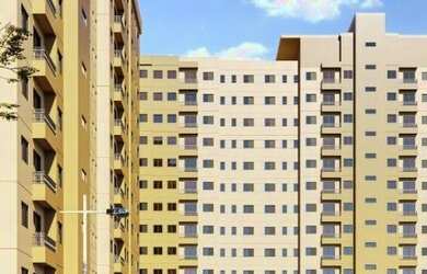 Imagem: O apartamento possui 2 Dormitórios, 1 Banheiro, 1 Vaga na garagem