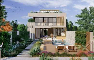 Imagem: A casa em condomínio possui 5 Dormitórios, 5 Banheiros, 2