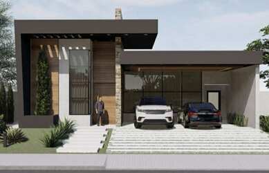 Imagem: A casa possui 3 Dormitórios, 2 Banheiros, 2 Vagas na garagem