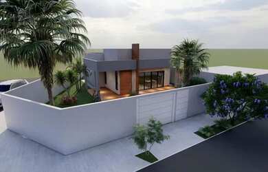 Imagem: A casa possui 3 Dormitórios, 2 Banheiros, 3 Vagas na garagem