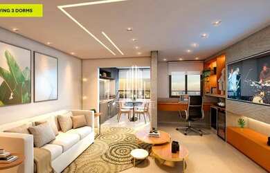 Imagem: O apartamento possui 3 Dormitórios, 2 Banheiros, 2 Vagas na