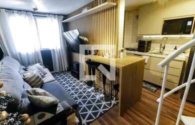 Imagem: O apartamento na cobertura possui 2 Dormitórios, 2 Banheiros