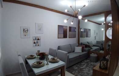 Imagem: O apartamento possui 2 Dormitórios, 1 Banheiro, 1 Vaga na garagem