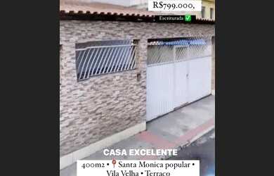 Imagem: A casa possui 3 Dormitórios, 3 Banheiros, 2 Vagas na garagem