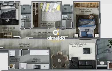 Imagem 2: APARTAMENTO RESIDENCIAL NOVO 3 DORMITÓRIO PARA MORAR